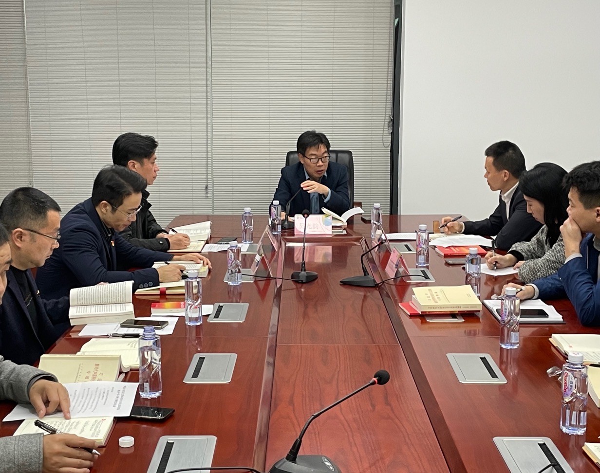 市彩运网物流集团党支部 市彩运网勘察设计公司党支部联合召开主题教育学习会,叶岚清摄1.jpg